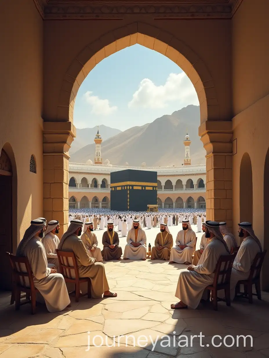 Quraish-Leaders-Discussing-Peace-and-War-in-Historic-Diwan-of-Makkah