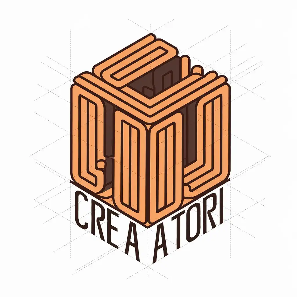 LOGO-Design-for-Creatori-Noodle-Brick-Symbol-in-3D-Scanning-Industry-with-Clear-Background