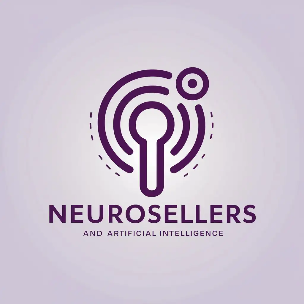 LOGO Design for Neurosellers Agency Purple Neural Network and Sales Funnel Symbol