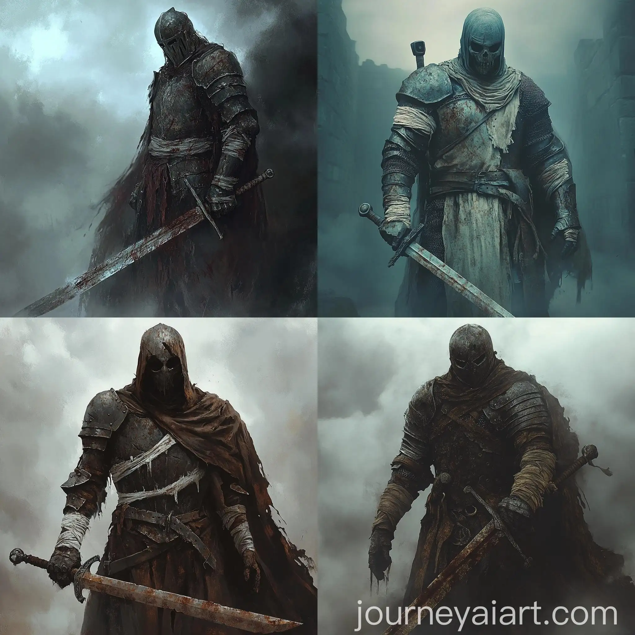 Undead-Knight-in-Rusted-Armor-with-Longsword-in-Graveyard