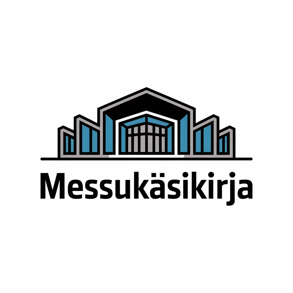 LOGO Design for Messuksikirja Exhibition Center Building Symbol for Events Industry with Clear Background