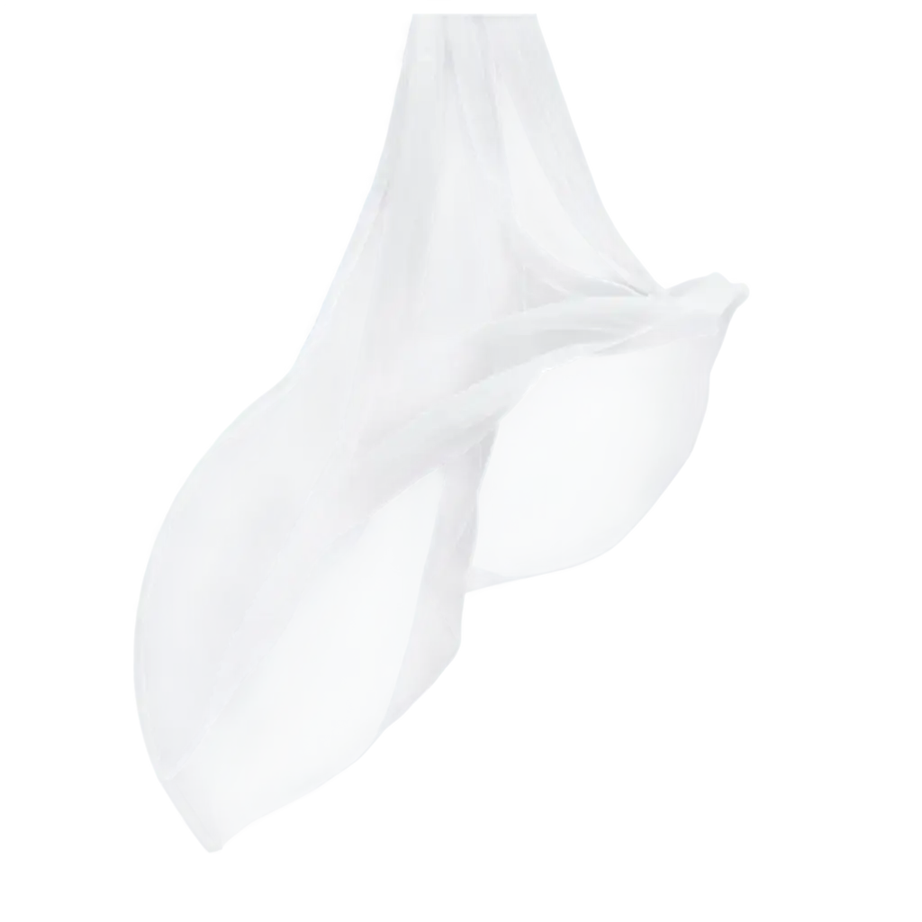 White-Transparent-Fabric-Flowing-PNG-HighQuality-Image-for-Elegant-Visuals