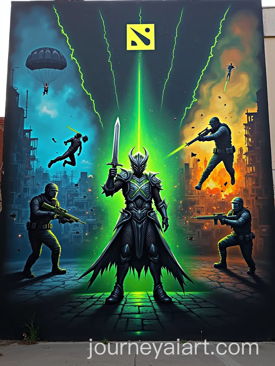 Epic-CyberBattle-Mural-Featuring-Dota-2-CS2-and-PUBG-Action