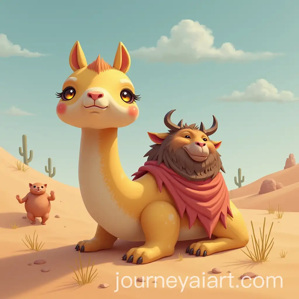Fantasy-Desert-Animals-in-Harmonious-Balance