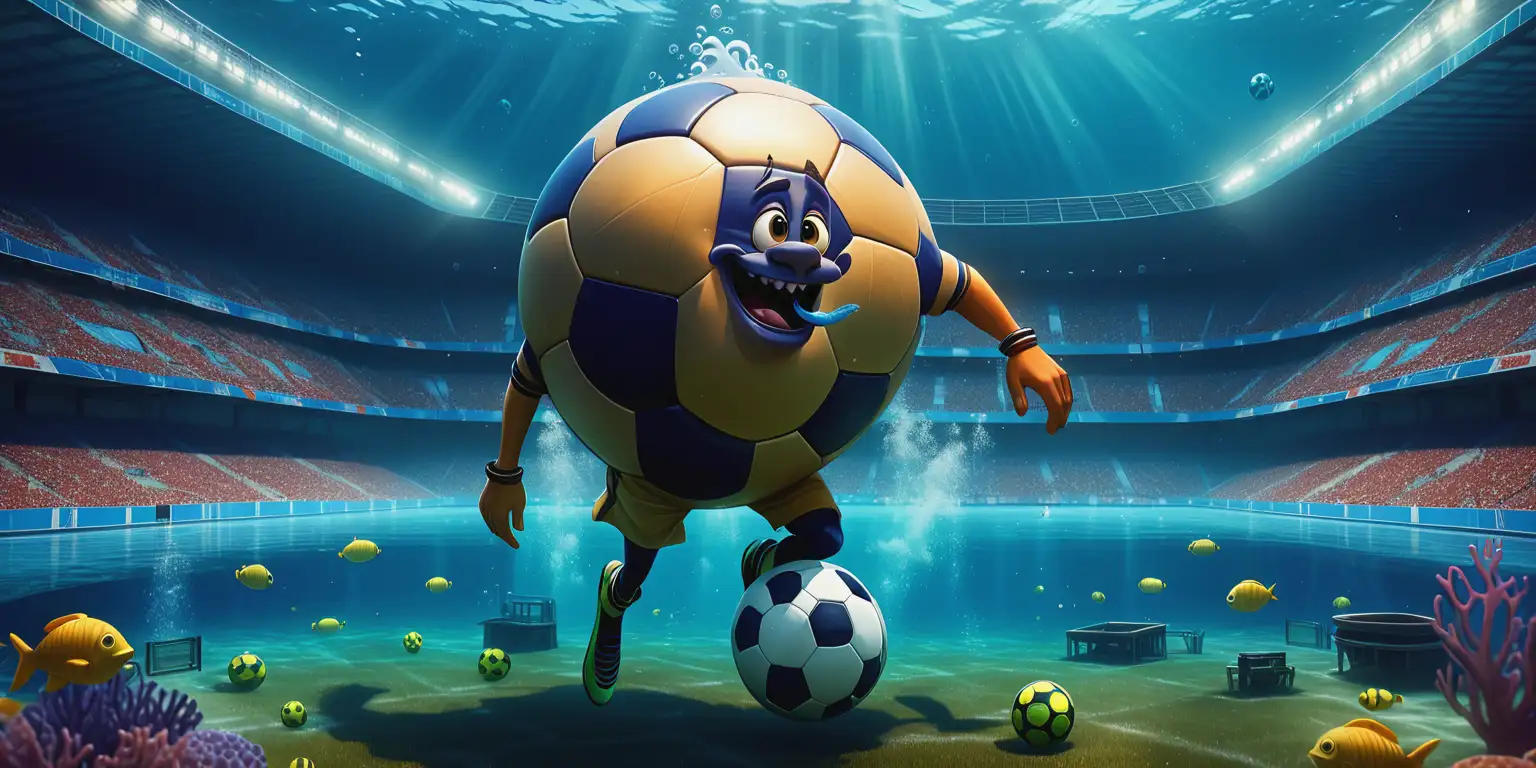 Underwater Soccer Stadium Character Style