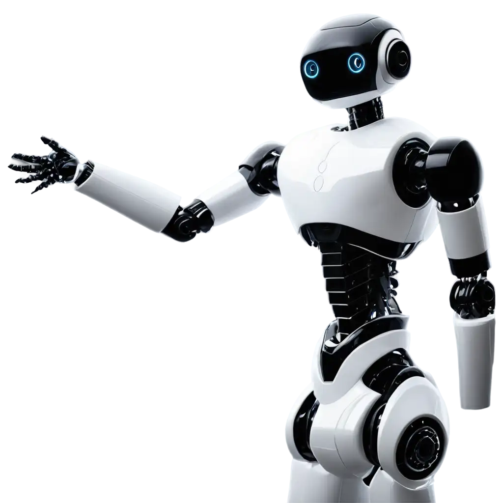 AI-Robot-White-and-Black-PNG-HighQuality-Image-for-Versatile-Applications