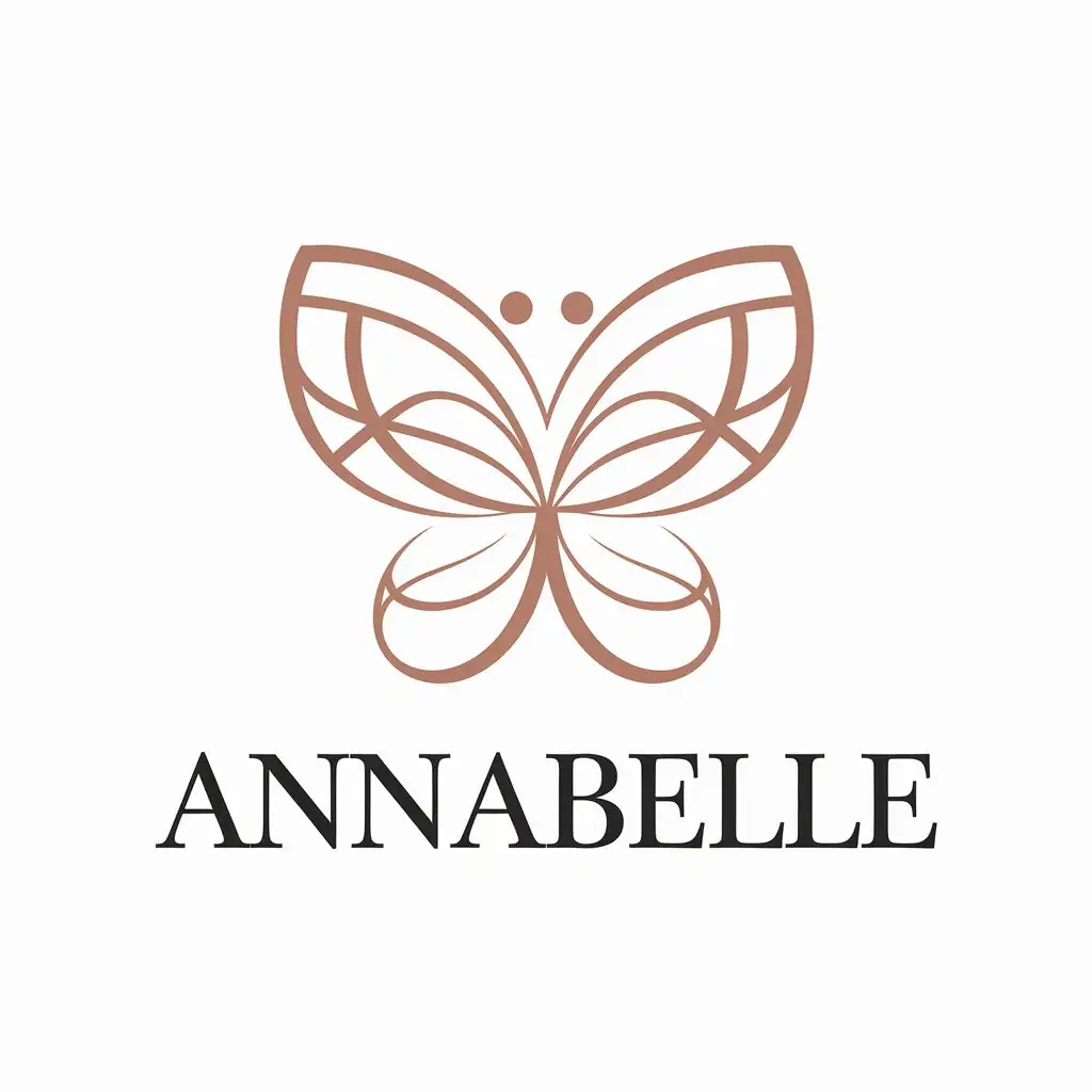 a vector logo design,with the text "Annabelle", main symbol:Butterfly,Moderate,be used in Female lingerie industry,clear background