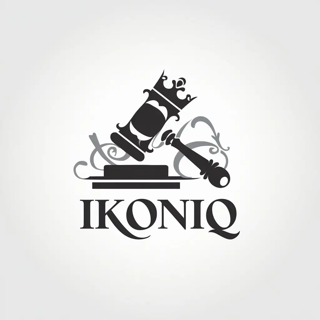 LOGO Design For ikoniq Elegant Cursive Font for Legal Industry