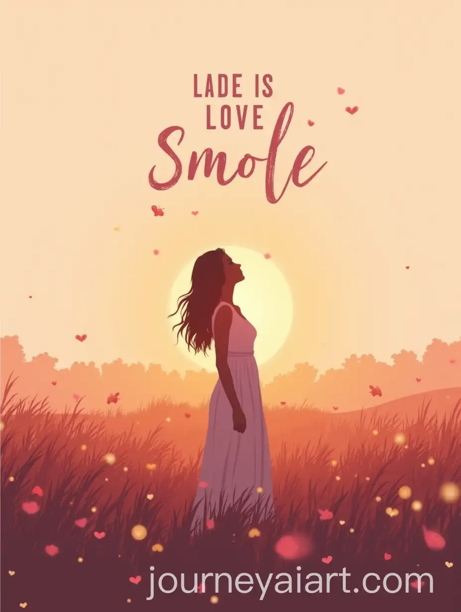 Romantic-Silhouette-of-Woman-in-Field-at-Golden-Hour-with-Pastel-Tones