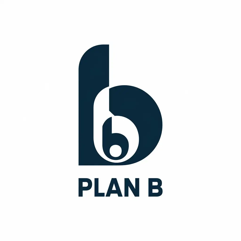 a vector logo design,with the text "plan b", main symbol:B,Moderate,be used in Education industry,clear background