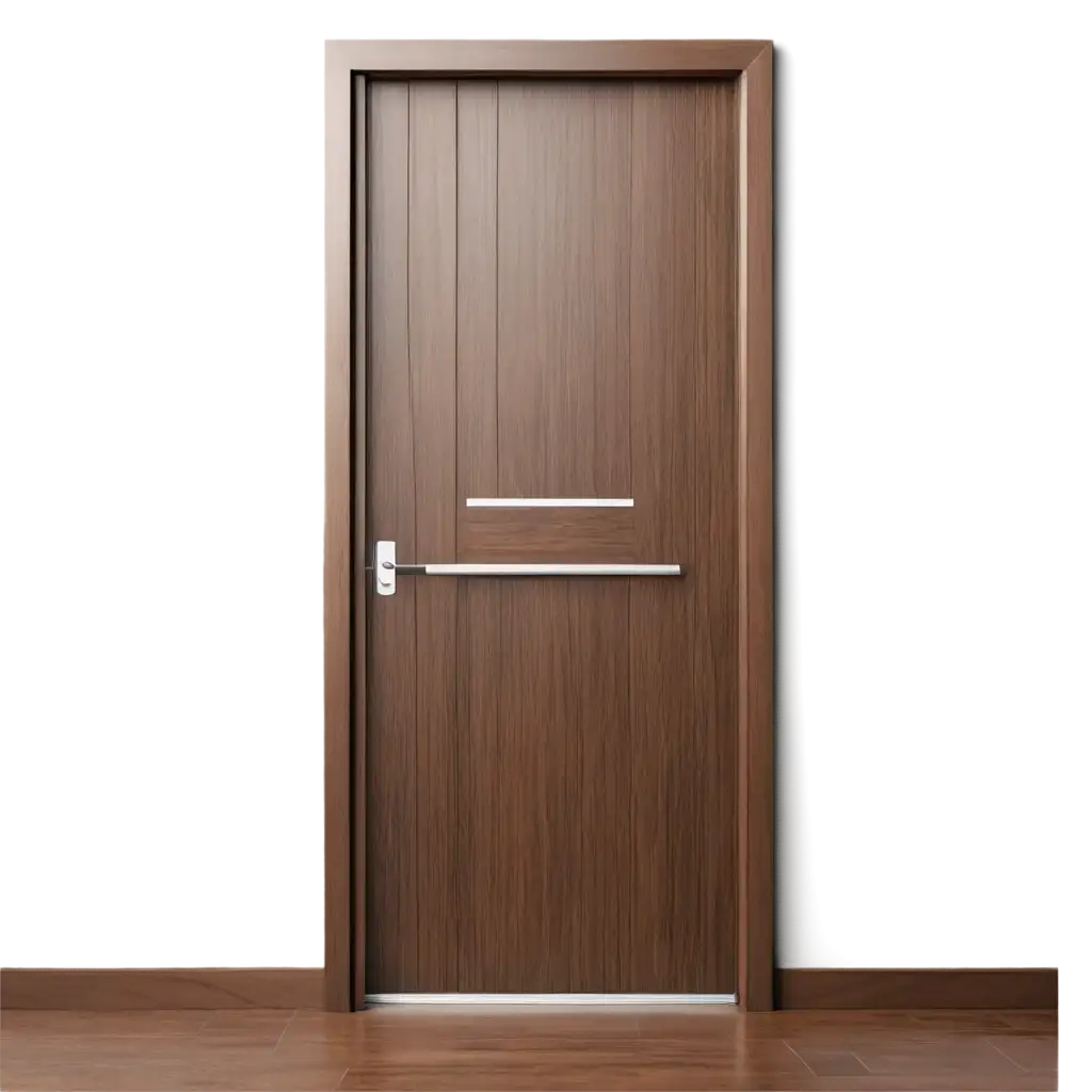 Realistic-PNG-Image-of-Wooden-Door-with-Key-Unlocking-Modern-Living-Room-Design