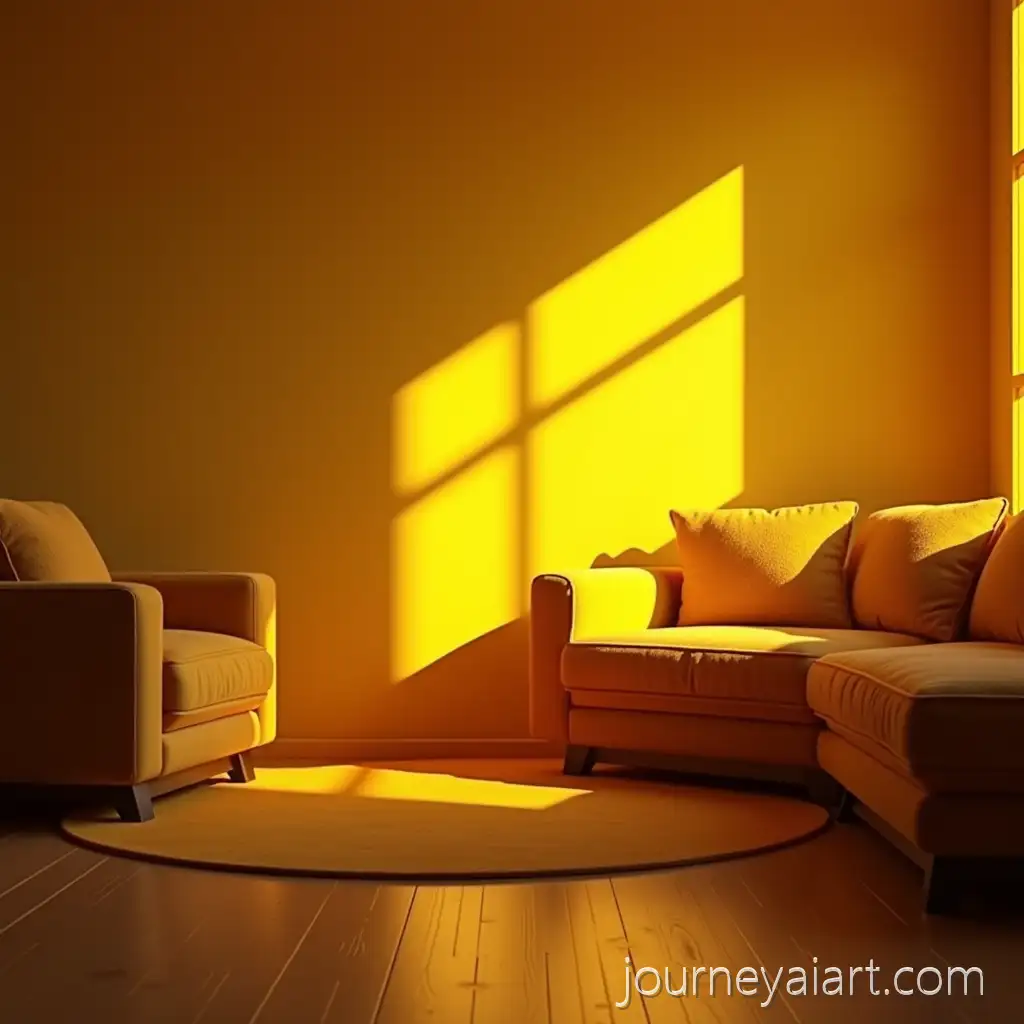 Cozy-Yellow-Light-Office-with-Warm-Ambience-and-Comforting-Vibes