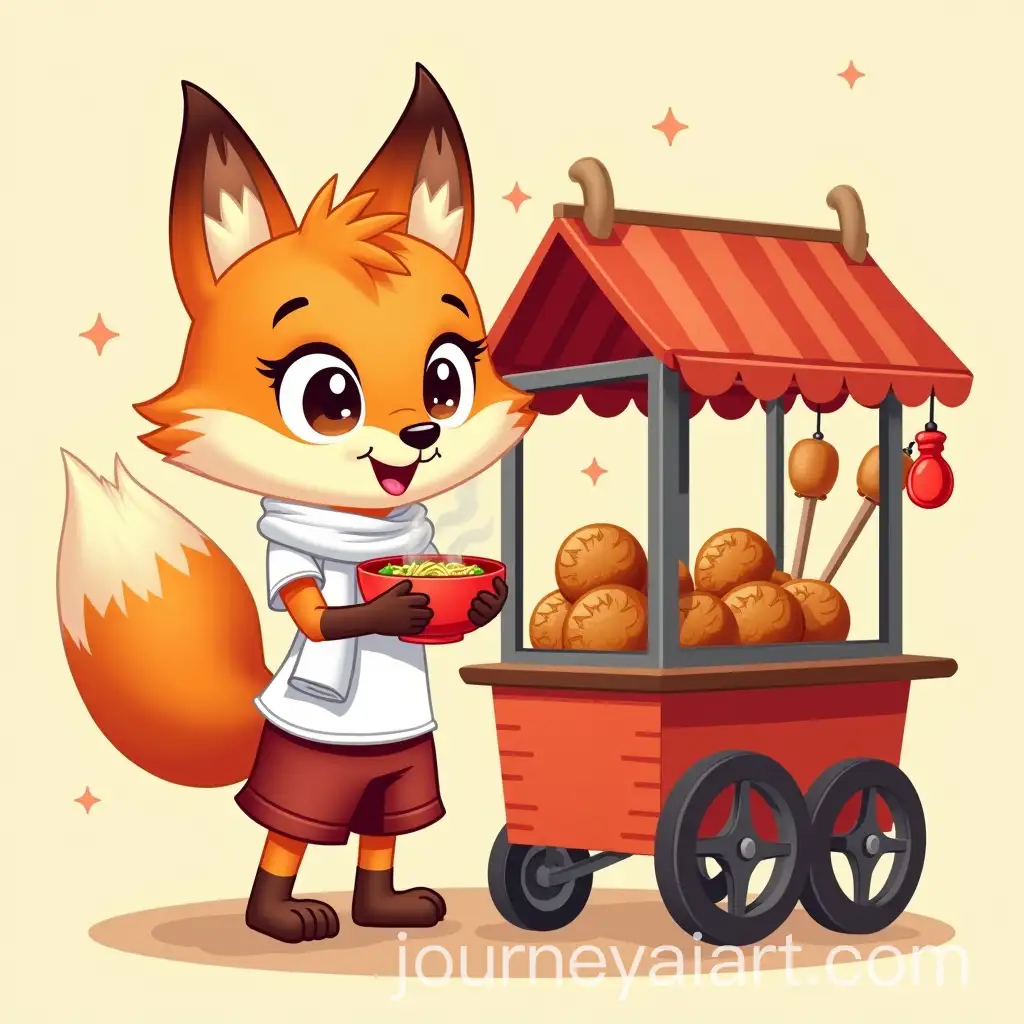 Playful-Fox-Vendor-Serving-Bakso-at-a-Colorful-Street-Food-Cart