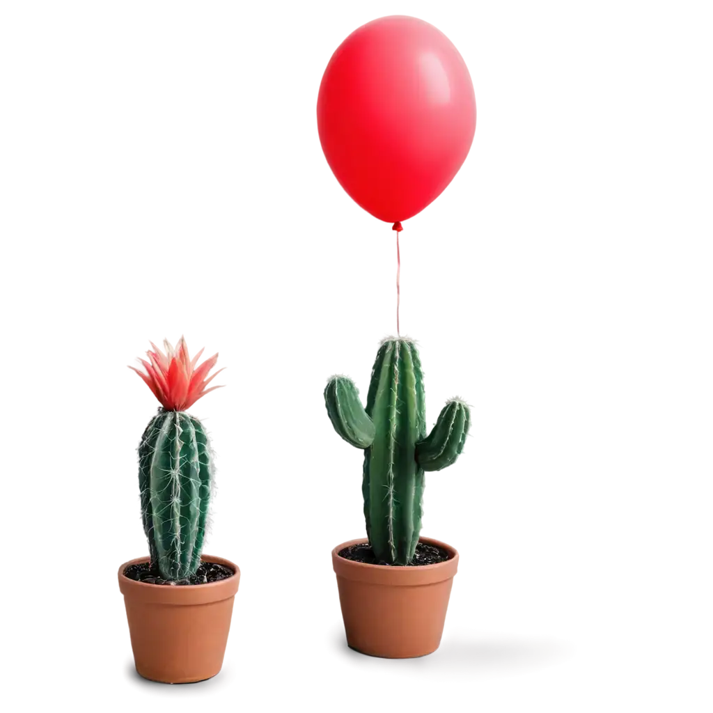 Unique-PNG-Image-of-a-Cactus-Balloon-Capturing-Creativity-and-Contrast