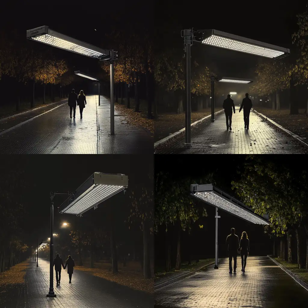 Romantic-Couple-Walking-on-a-Park-Path-at-Night-Under-Soft-Streetlight