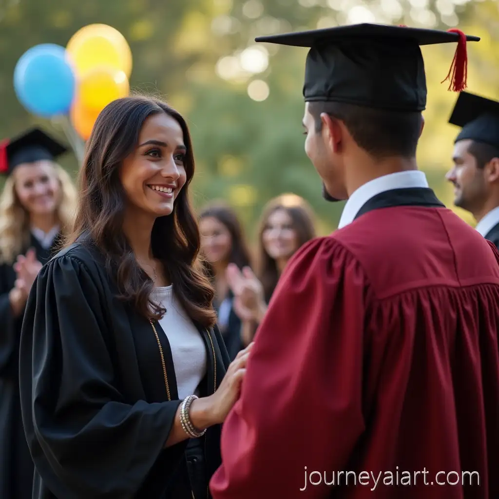 School-Principal-Praising-Student-at-Graduation-Celebration-with-Balloons-and-Applause