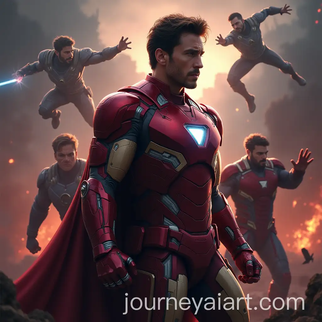 Krish-with-Avengers-Artwork-Featuring-an-Epic-Battle-Scene