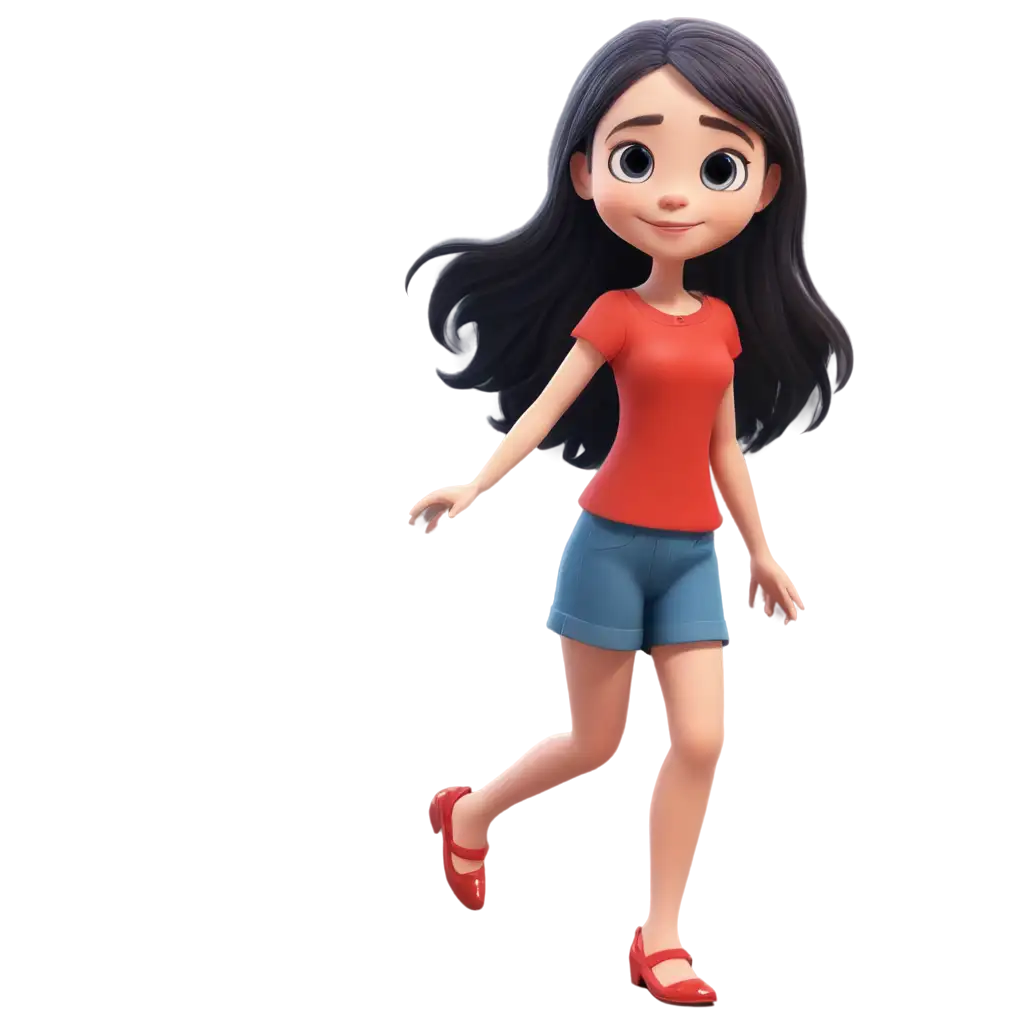 Adorable-Cartoon-Girl-PNG-Create-a-Charming-Character-Image