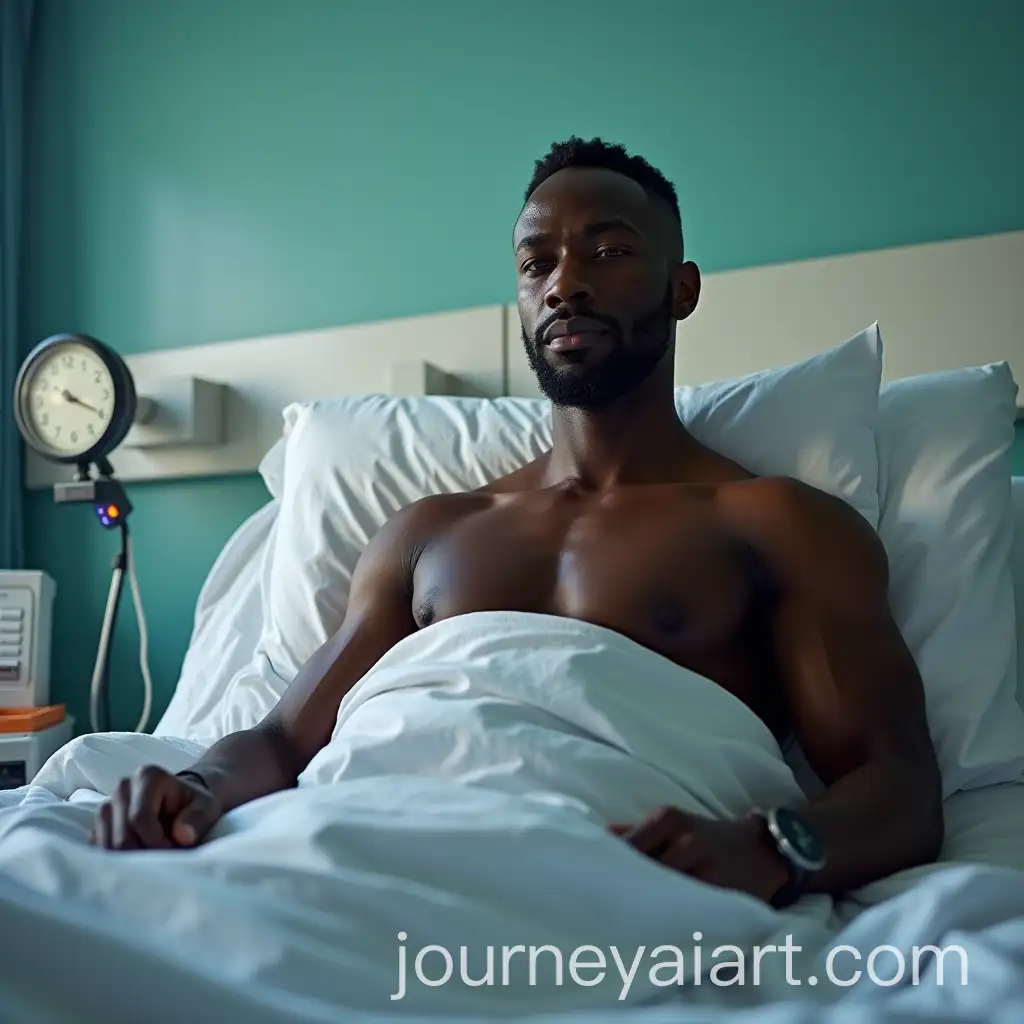 Black-Bodybuilder-with-Type-2-Diabetes-in-Hospital-Bed-Ultrarealistic-Photo