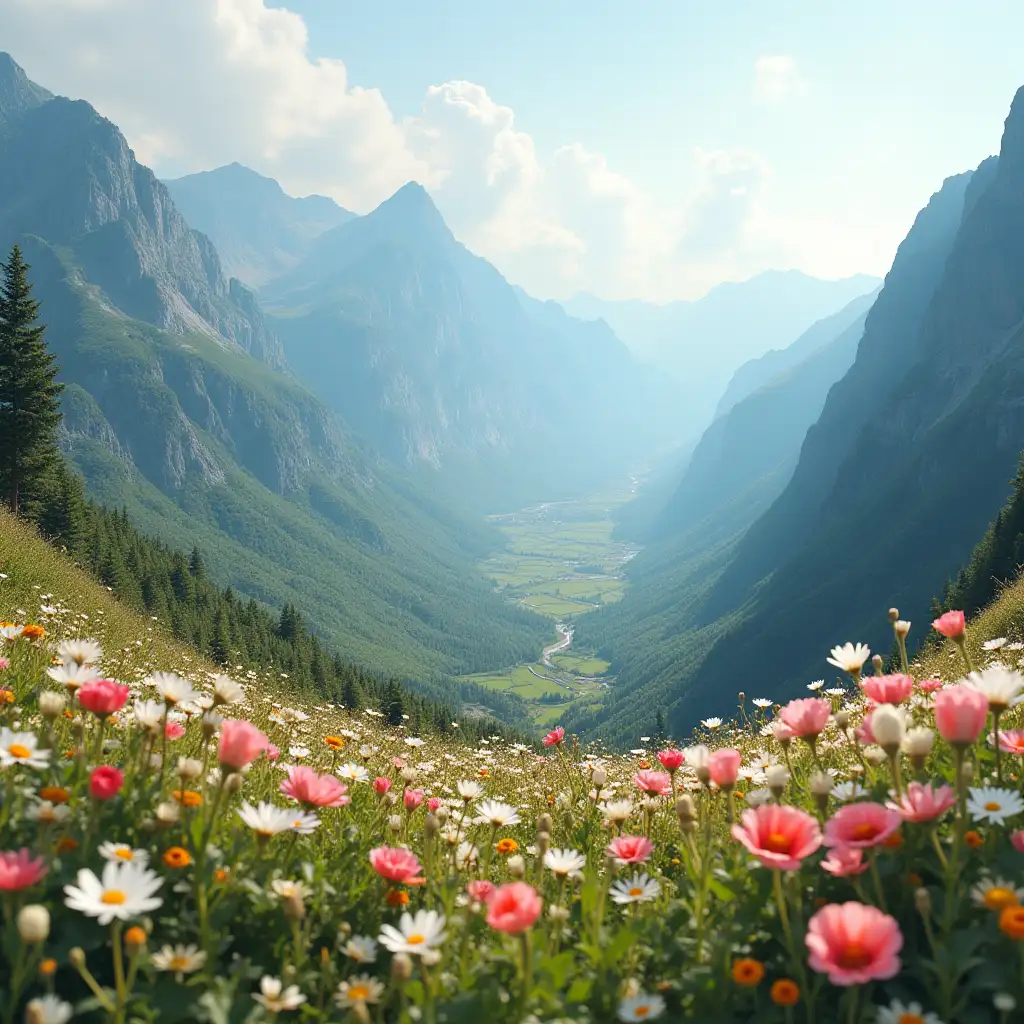 Flowers bloom in the valley, life dances in the mountains, with confident and hardworking hands, kissing the peak of success