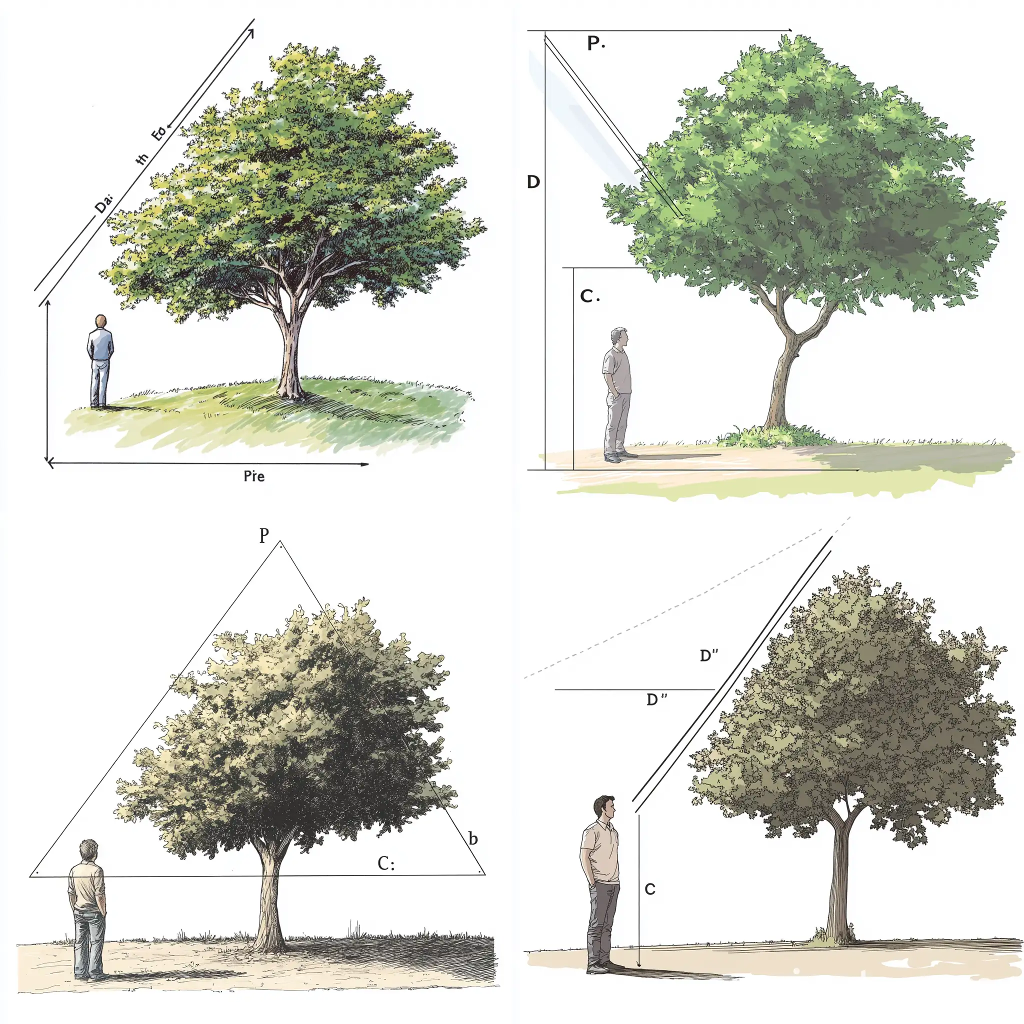 Person-Viewing-RightAngle-Triangle-Tree-Perspective