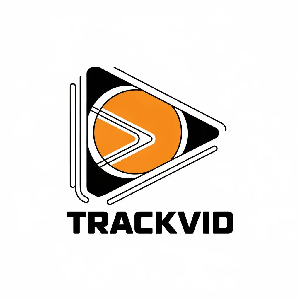 LOGO Design for TrackVid Sleek and Dynamic with Vibrant Colors and Trending Content Symbol