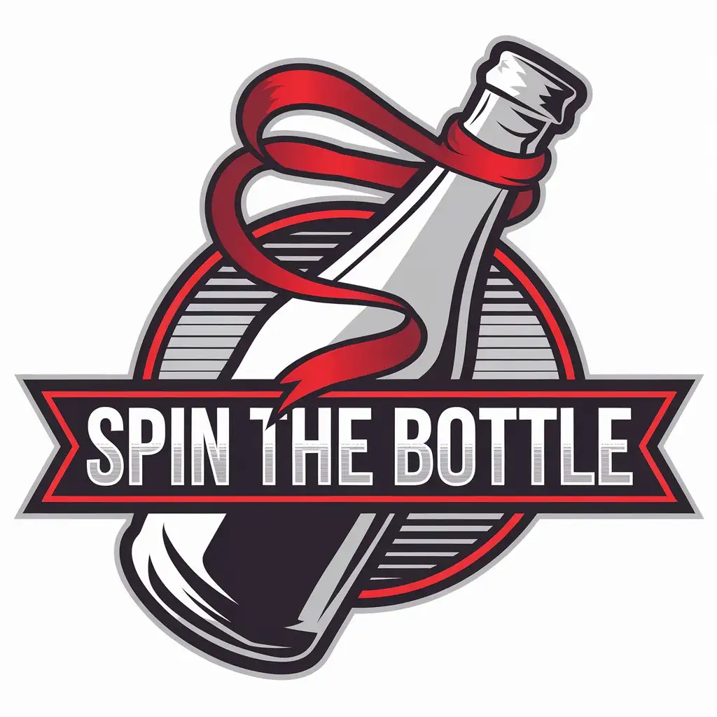 LOGO Design for Spin the Bottle Vector Design with Clear Background and Moderate Style