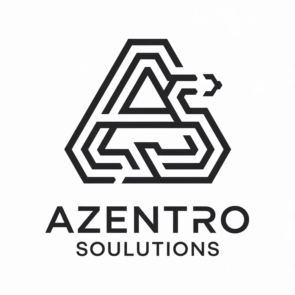 LOGO Design for Azentro Solutions Vector Design Featuring A S Symbol for Technology Industry