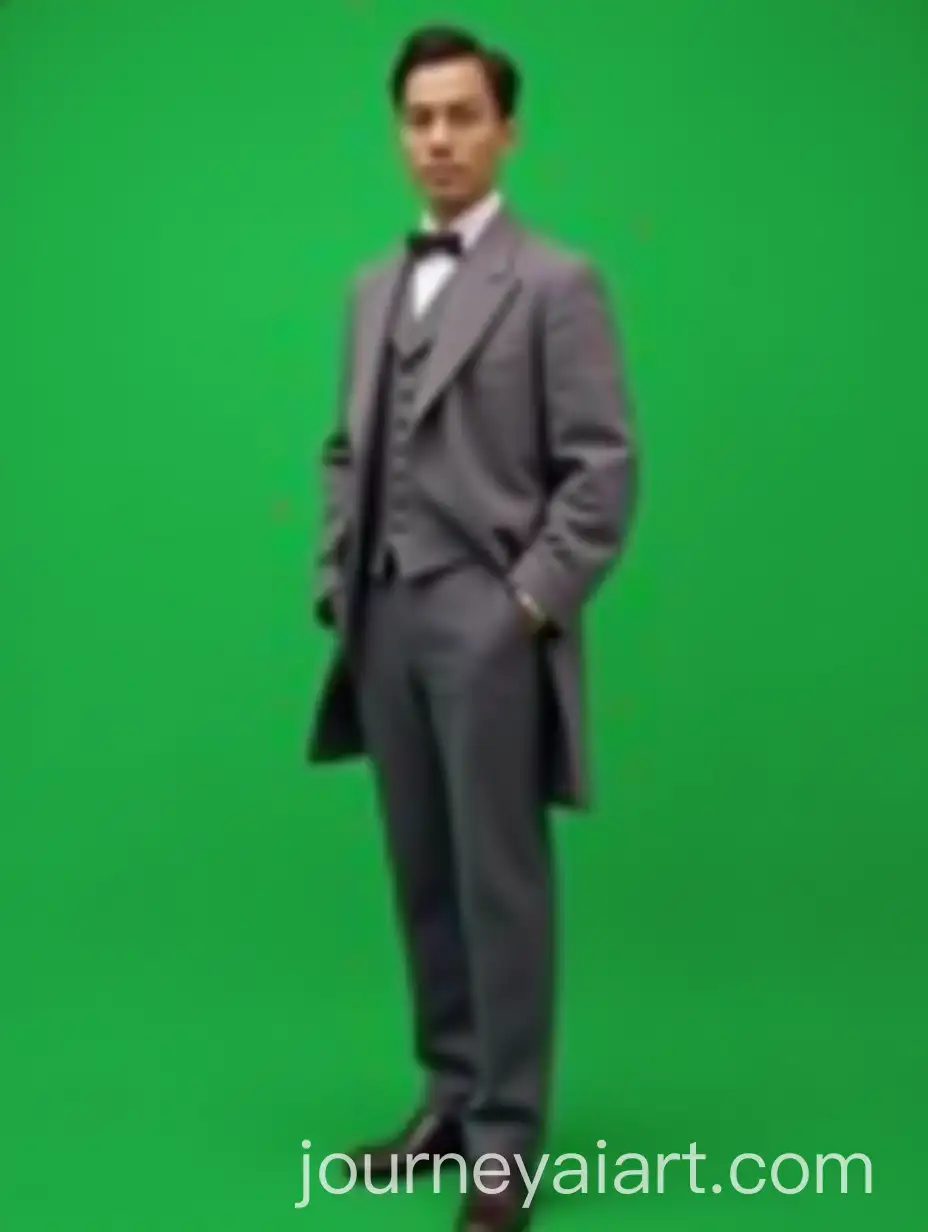 Full-Body-Image-of-Dr-Jose-Rizal-in-Gray-Suit-with-Green-Screen-Background