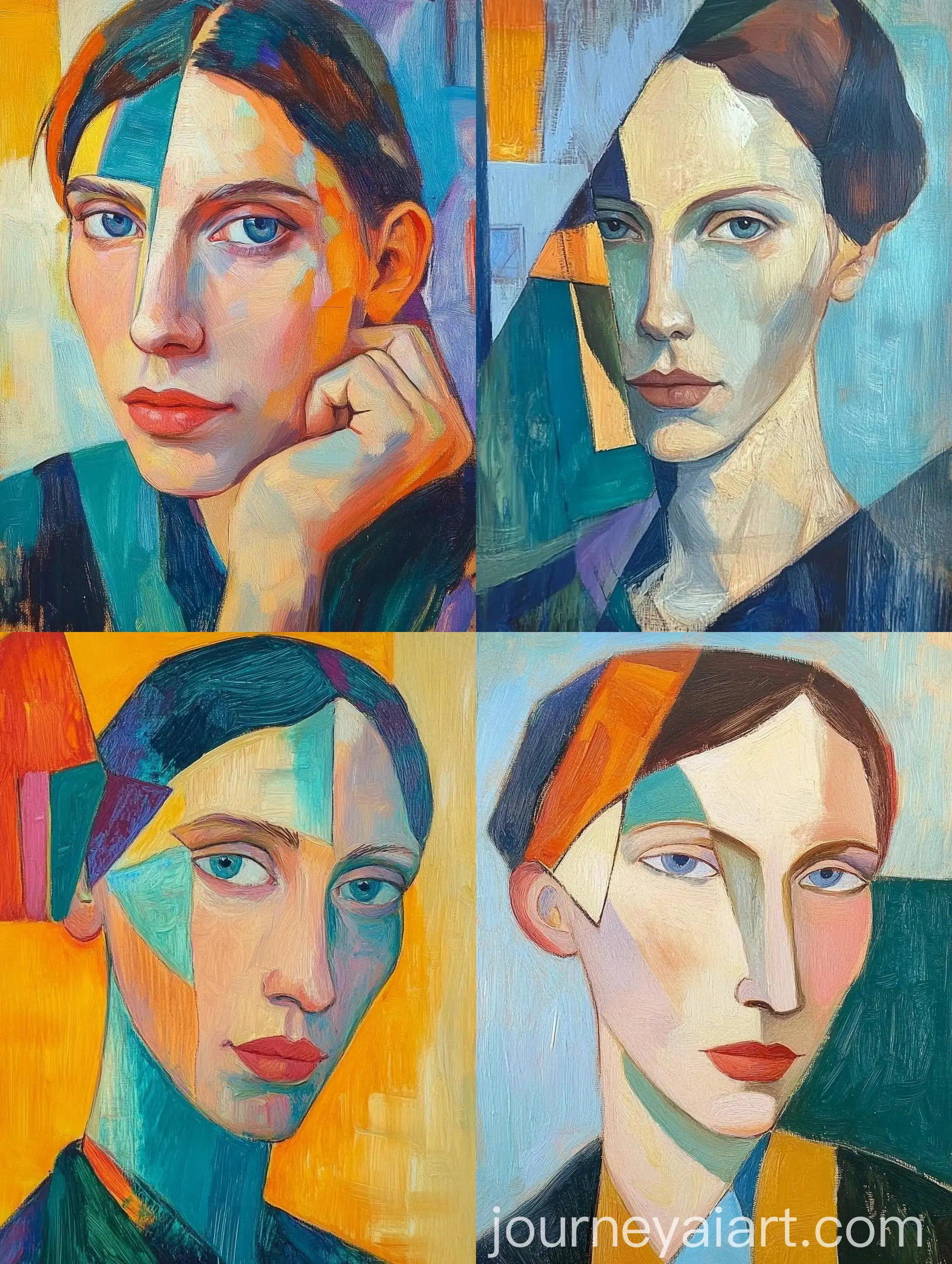 Mixed-Van-Gogh-and-Picasso-Style-Portrait-in-Pastel-Colors