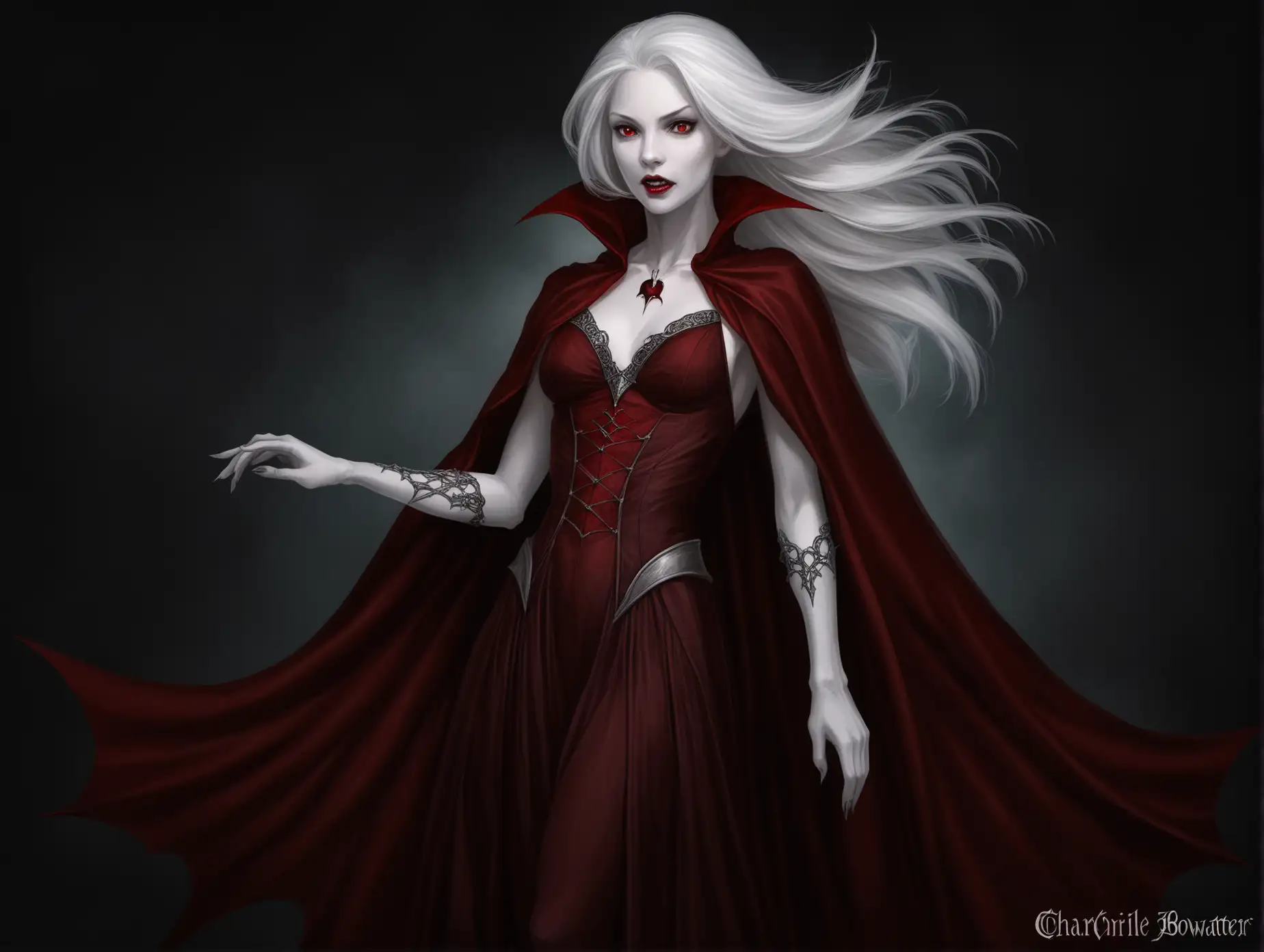 Dark-Fantasy-Vampire-Woman-with-White-Hair-and-Red-Eyes-in-Magnificent-Pose