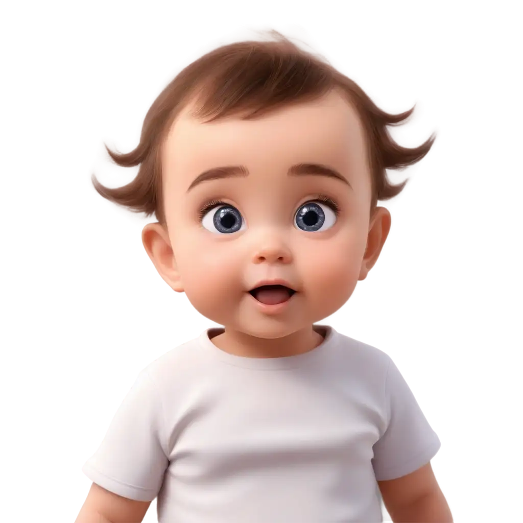 Cute-Baby-Girl-with-Round-Eyes-in-Cartoon-PNG-Image