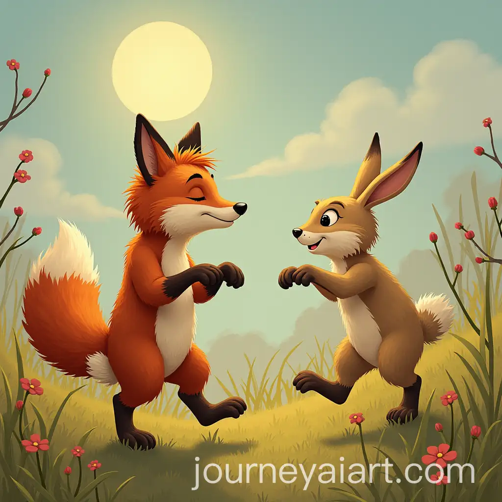 Fox-Chasing-Bunny-in-a-Dynamic-Forest-Scene