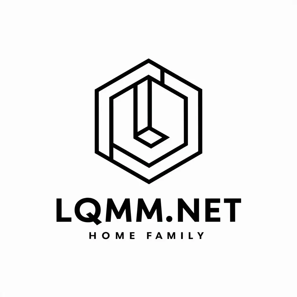 a vector logo design,with the text "LQMM.NET", main symbol:L,complex,be used in Home Family industry,clear background