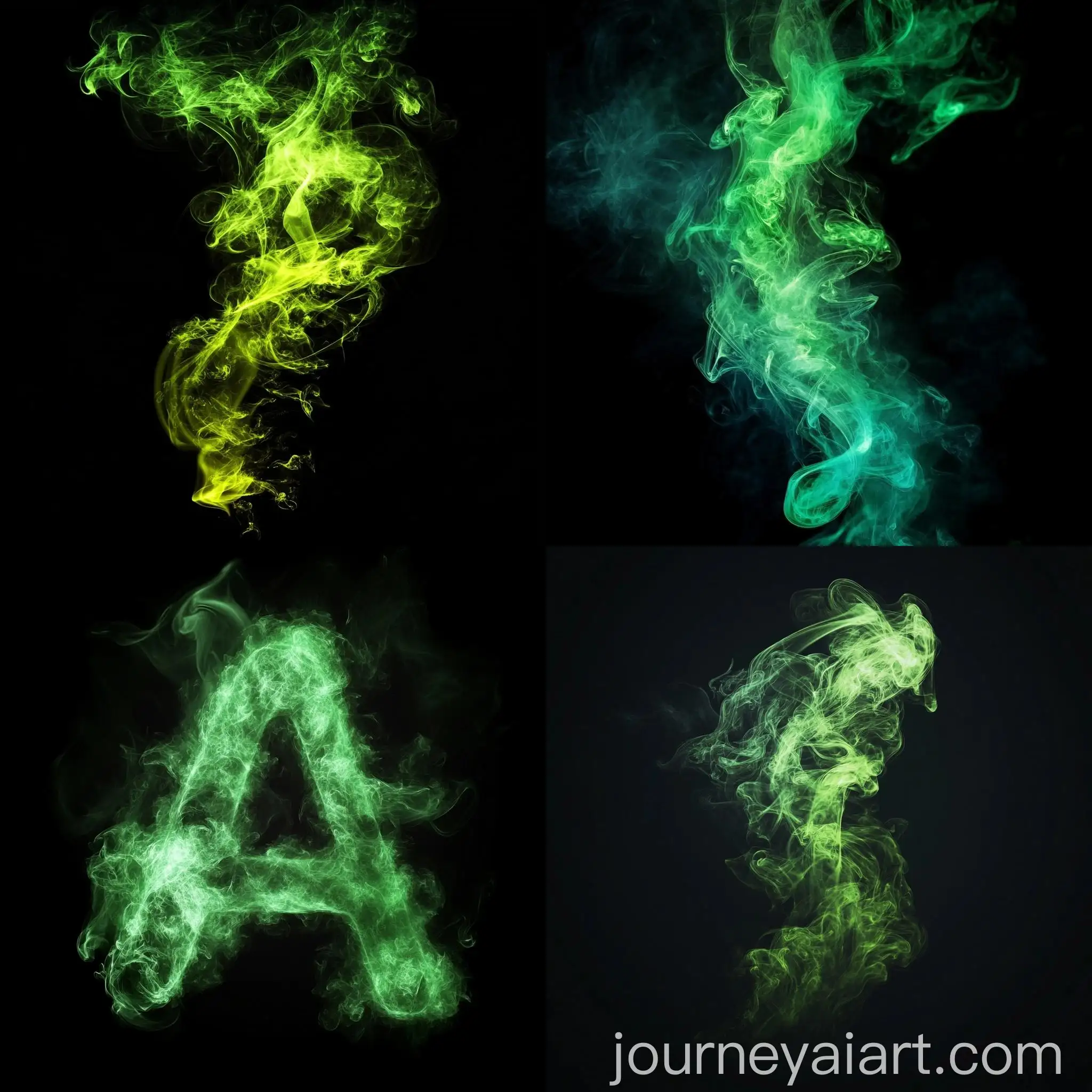 Bright-Green-Ameboid-Shape-on-Black-Background