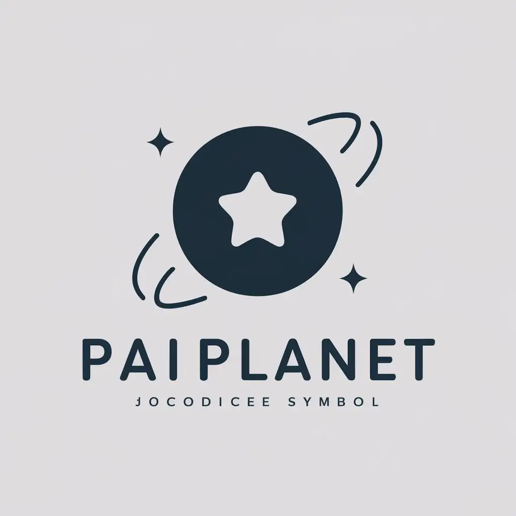 a vector logo design,with the text "paiplanet", main symbol:moon star,Moderate,clear background