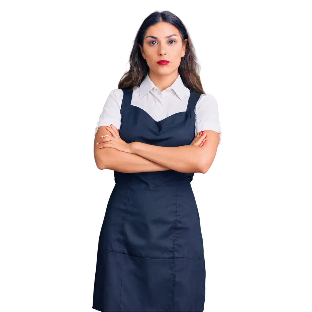 PNG-Image-of-a-Woman-in-Diner-Uniform-Authentic-Retro-Style-for-Modern-Designs