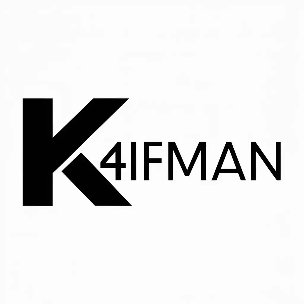 создай логотип на котором будет написано k4ifman