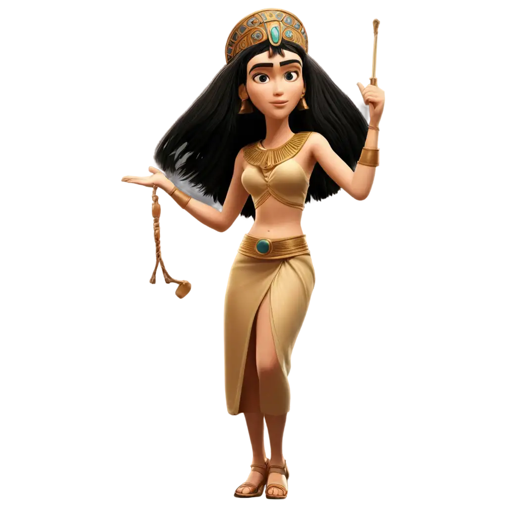 Cleopatra-Style-3D-Animation-PNG-PixarInspired-Artwork-for-HighQuality-Visuals