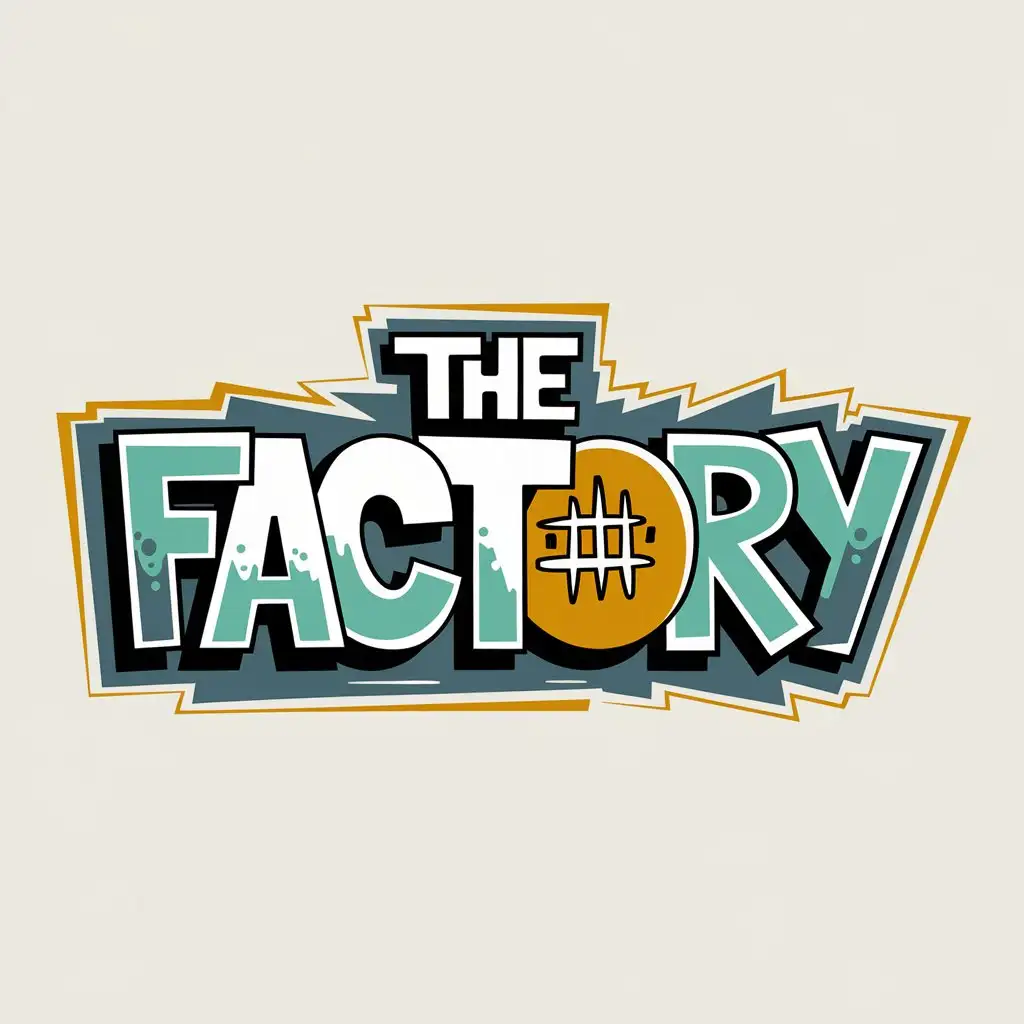 LOGO Design for The Factory Bold Street Art Text with Clear Background Theme