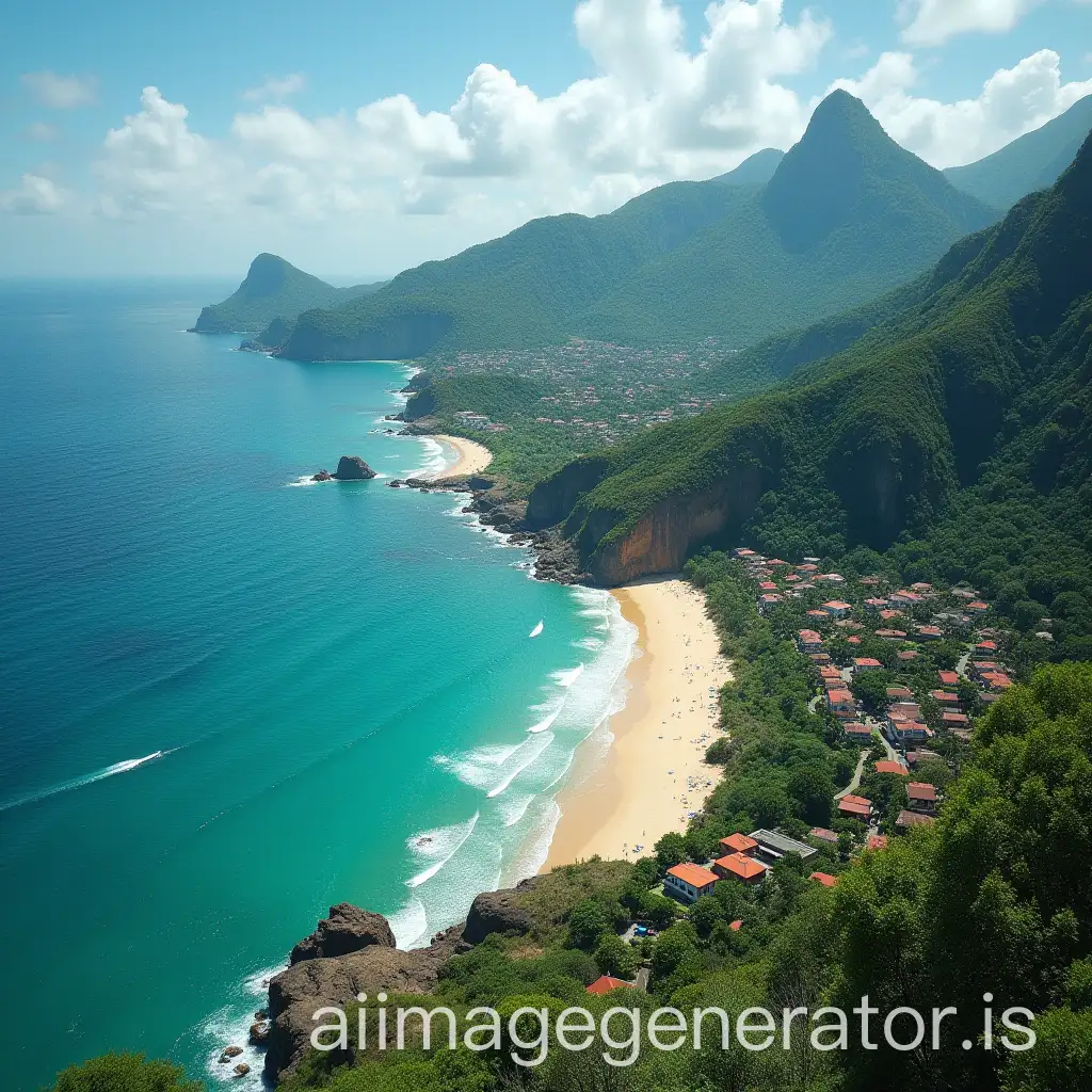 Paradisiacal-Brazilian-City-with-Lush-Landscapes-and-Vibrant-Culture