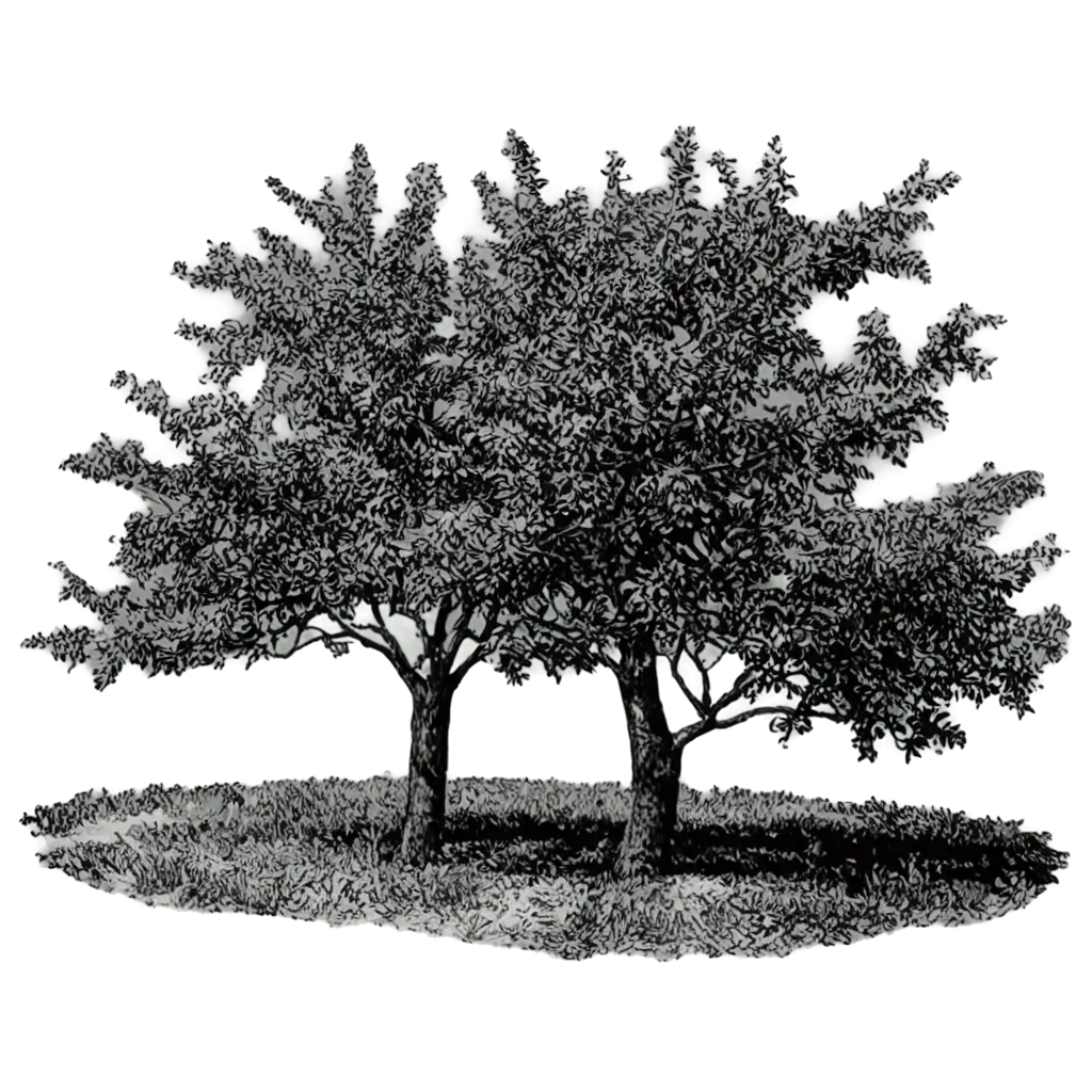 Citrus-Tree-Garden-Vintage-Black-and-White-PNG-for-HighQuality-Image-Applications