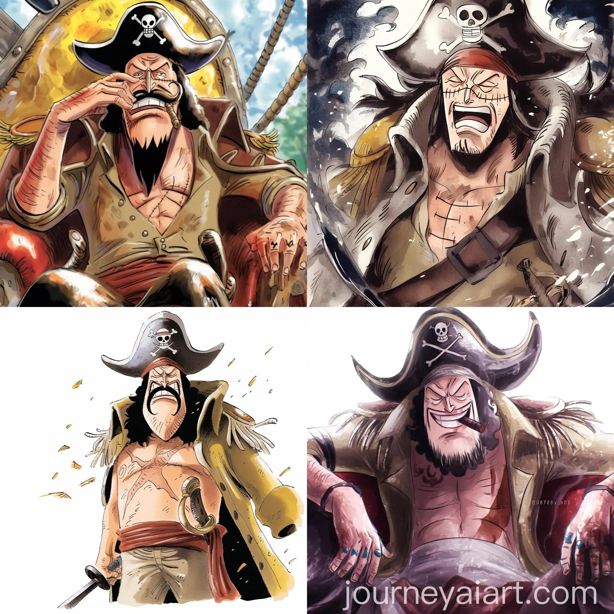 Watercolor-Pirate-Character-from-Manga-One-Piece