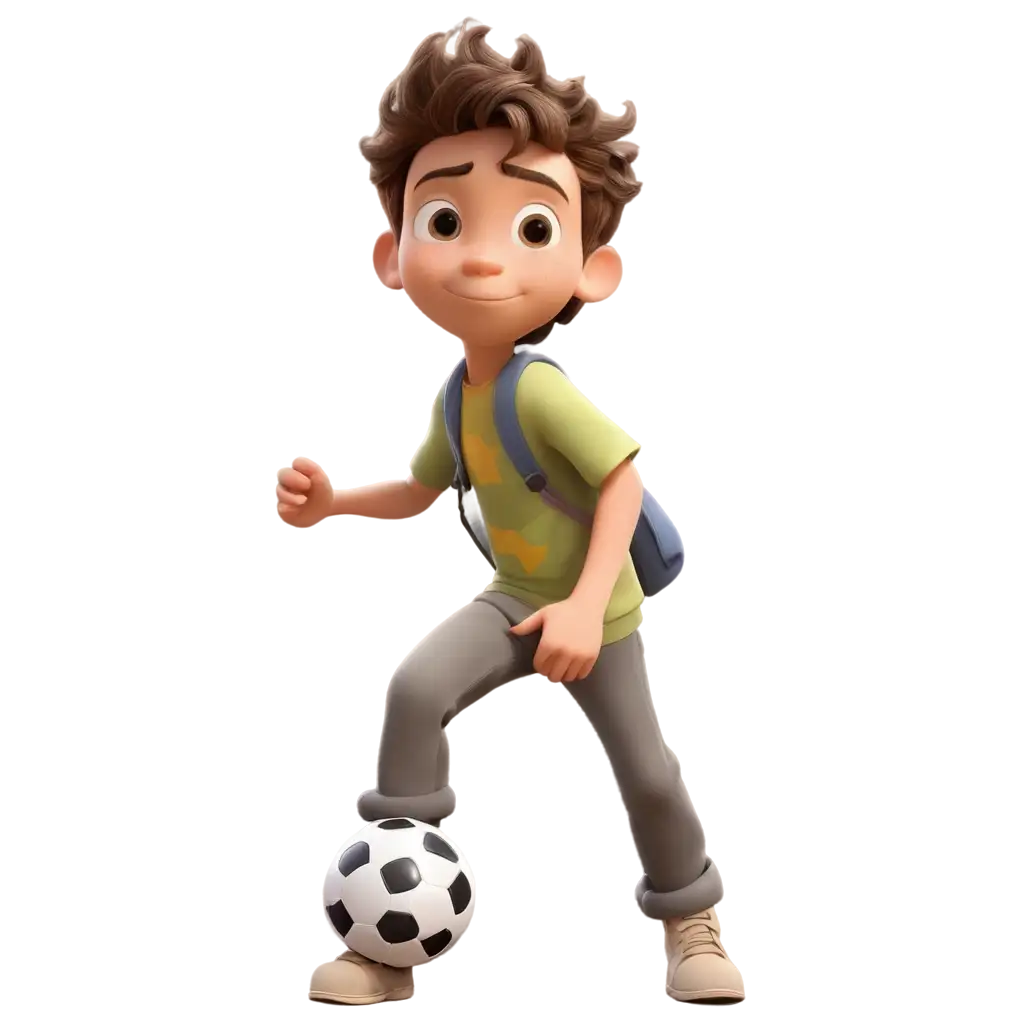 3D-PNG-Image-Disney-Pixar-Style-Boy-Playing-Ball-in-the-Street