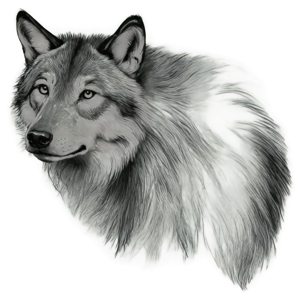 Realistic-Wolf-Profile-PNG-A-Stunning-Artwork-in-Graphite-Shades