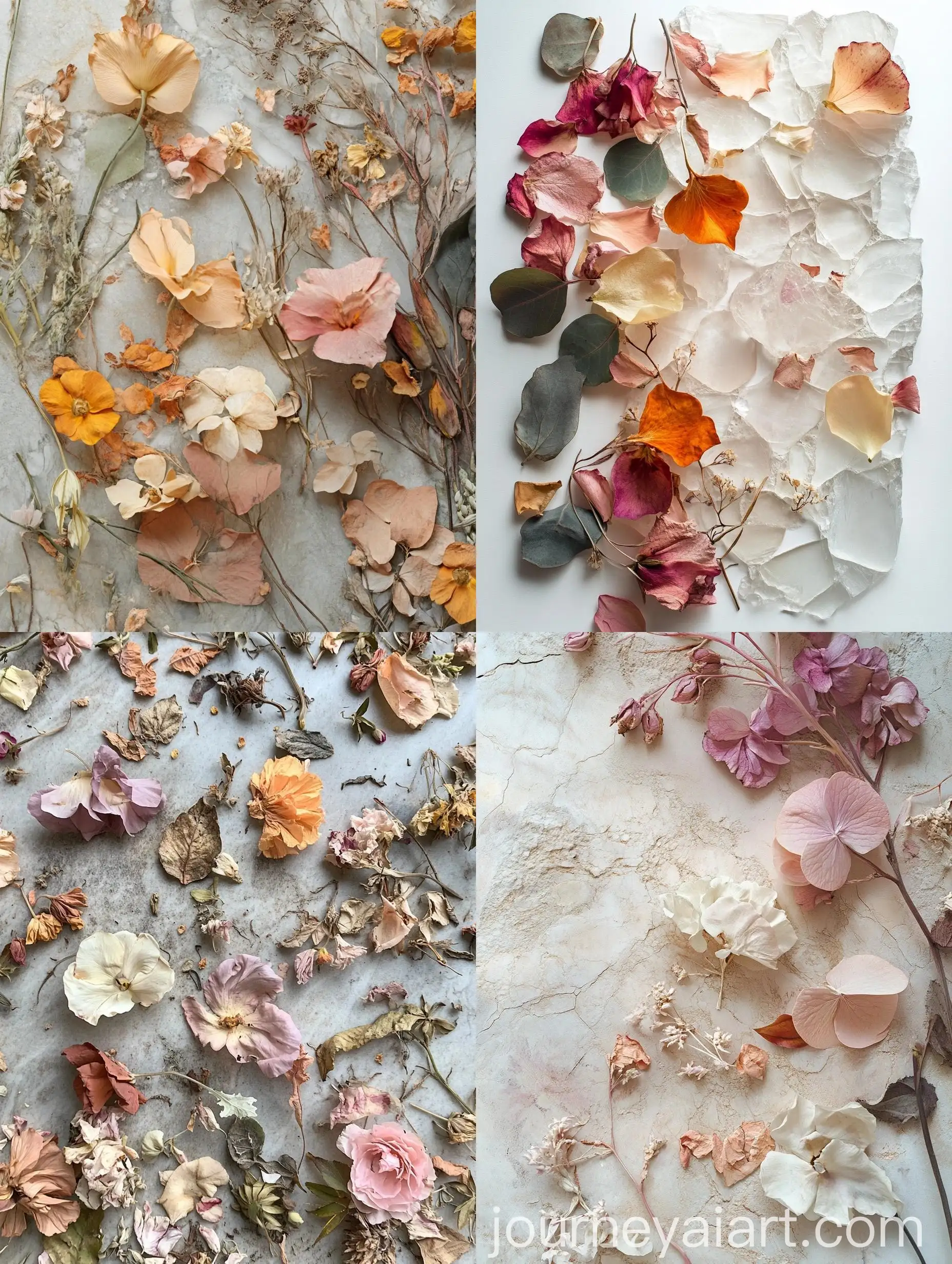 Dry-Bouquets-and-Petals-on-Rough-Slabs-in-Soft-Light