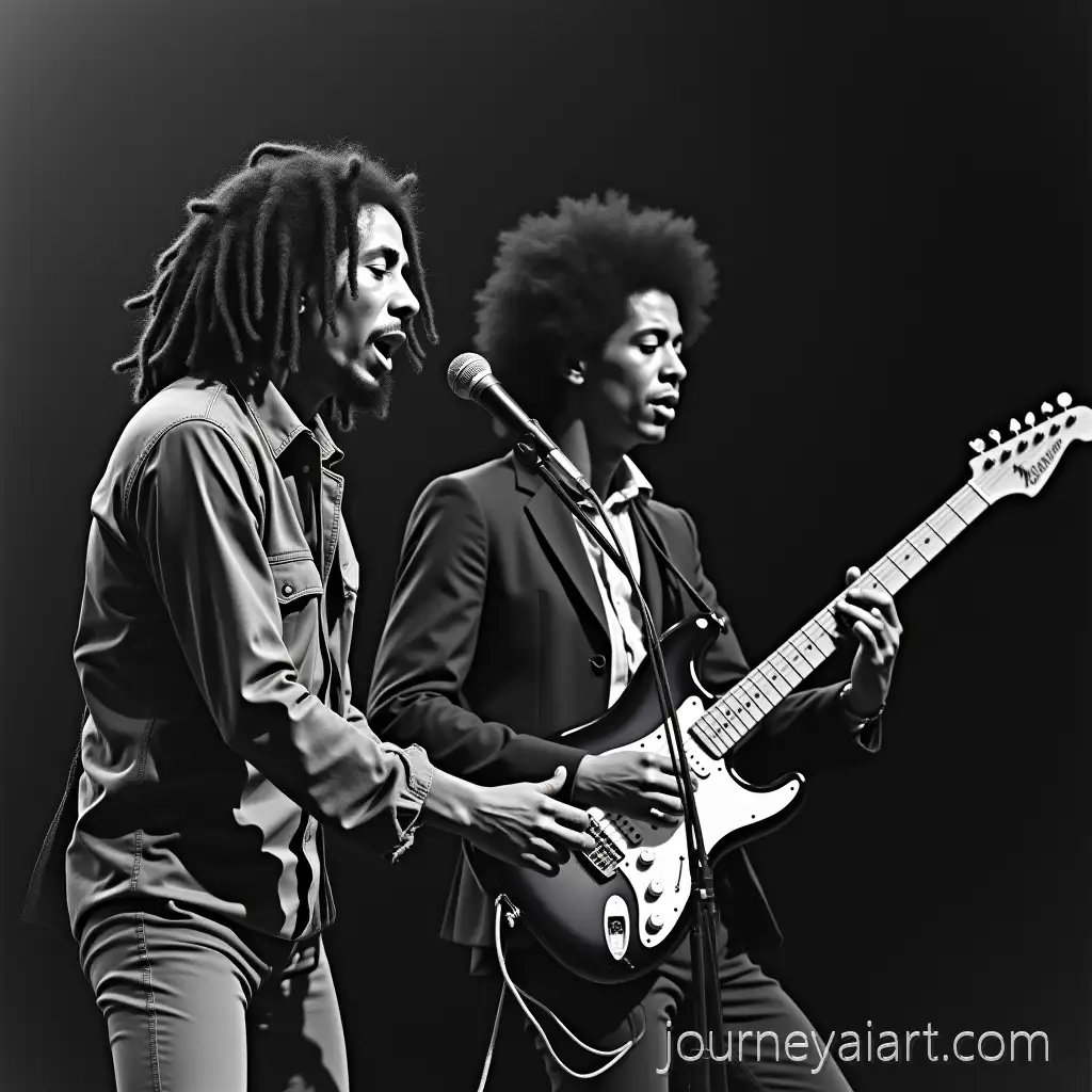 Bob-Marley-Jimi-Hendrix-ArtBlack-and-White-Portrait-of-Bob-Marley-and-Jimi-Hendrix-in-Artistic-Style