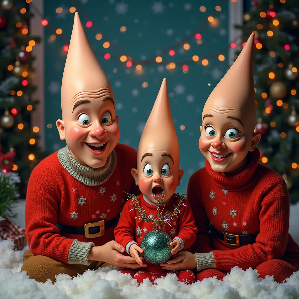 The-Conehead-Family-Celebrates-Christmas-with-Festive-Cheer