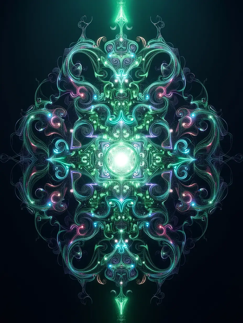 Intricate-Symmetrical-Abstract-Design-with-Glowing-Energy-and-Vibrant-Colors