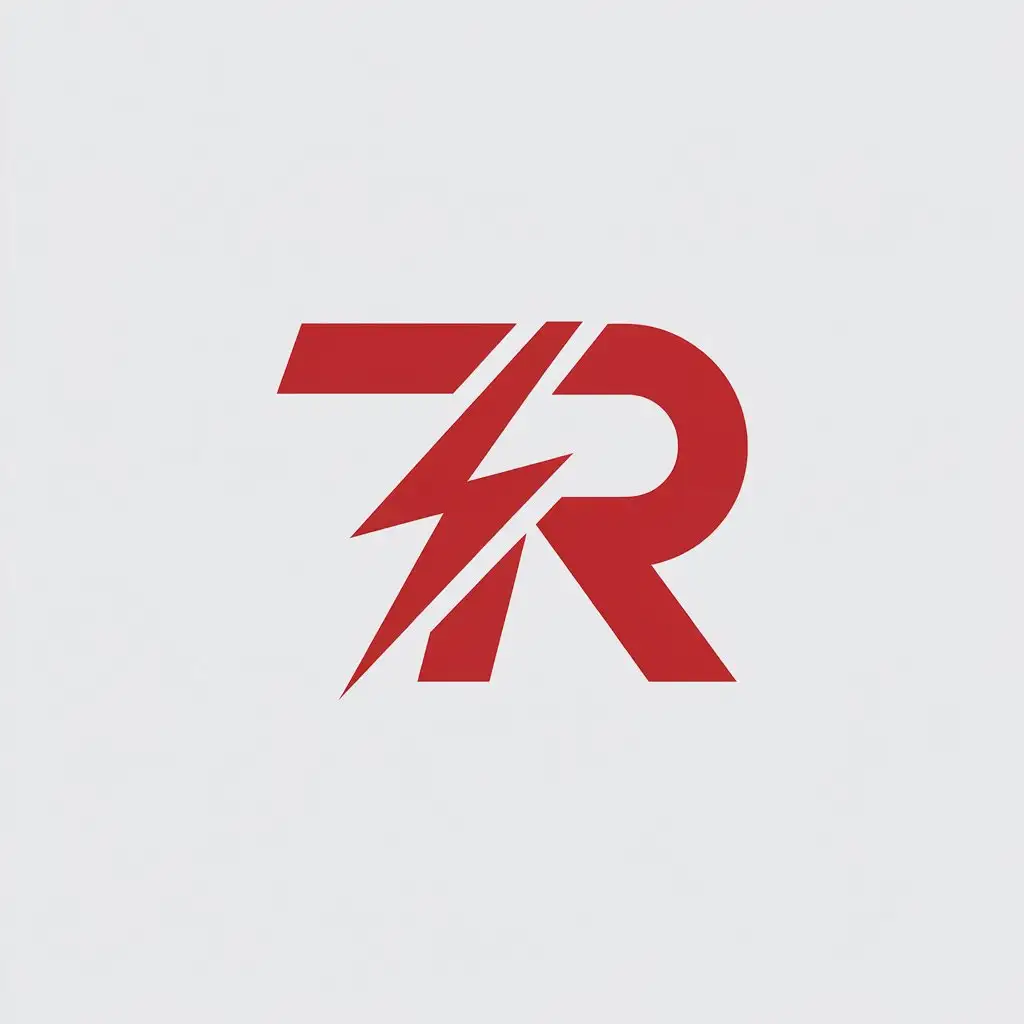 a vector logo design,with the text "tr", main symbol:letter TR logo，speed，redColor ,Minimalistic,clear background